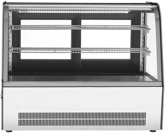 Main image of VEVOR Refrigerated Display Case, 5 Cu.Ft./145L Countertop Pastry Display Case, 2-Tier Commercial Cake Refrigerator with LED Lighting, TURBO Cooling, Frost-Free Air-Cooling, for Bakery, Dessert Shop