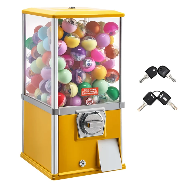 Alt view image 15 of 15 - VEVOR Gumball Machine, 21 inch Height Candy Vending Machine Dispenser, 25-Cent Vending Machines for Shopping Malls, Supermarkets, Amusement Parks, Arcades, Holds Up to 180 1.77 inch Spherical Candies