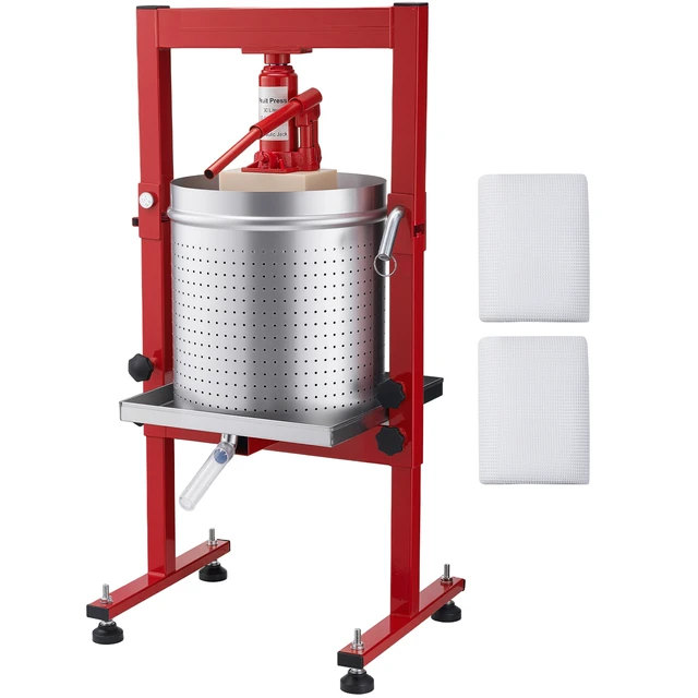 Alt view image 8 of 8 - VEVOR Hydraulic Fruit Wine Press, 7.93Gal/30L, Stainless Steel Heavy Duty Manual Juice Maker, Cider Apple Grape Vegetable Crusher, Cheese/Tincture/Herbal Press, with 2 Filter Bags, for Kitchen Home