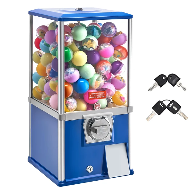 Alt view image 8 of 8 - VEVOR Gumball Machine, 21 inch Height Candy Vending Machine Dispenser, 25-Cent Vending Machines for Shopping Malls, Supermarkets, Amusement Parks, Arcades, Holds Up to 180 1.77 inch Spherical Candies