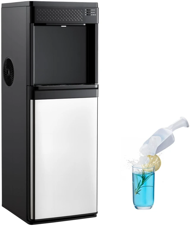 Alt view image 8 of 8 - VEVOR Water Dispenser with Ice Maker, 3-in-1 Floor-Standing Water Dispenser, 33 LBS/24H, 9 Cubes/7 Min Fast Ice Making with 1.3 LBS Storage, Bullet Ice-Cubes & Cold-Water, for Home, Kitchen, Party