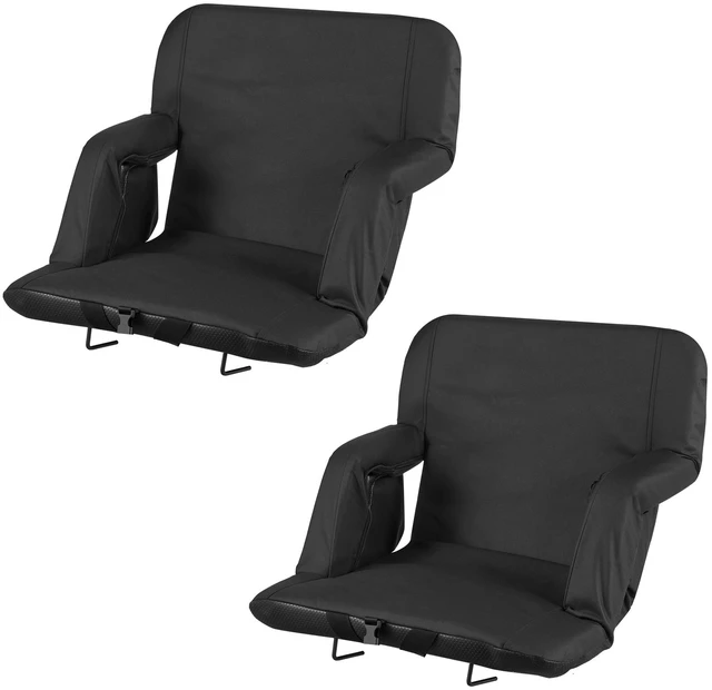 Alt view image 9 of 9 - VEVOR Stadium Seat, 6 Adjustable Angle Bleacher Chair, 2.75'' Cushion Stadium Seat with Back Support and Armrest, Wide Bleacher Chair with Hook Pocket Cupholder for Picnics, Beach Sports, and Gaming