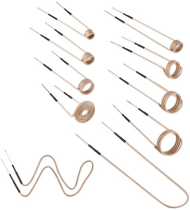 Alt view image 9 of 9 - VEVOR 10Pcs Magnetic Induction Heater Coil, Inductor Heat Accessories, Mini Heater Coil Kit with Flexibility and Long Lifespan, for Removing Rusty Bolts and Nuts, 8 Coils + 1 U-Shaped + 1 Free Forming