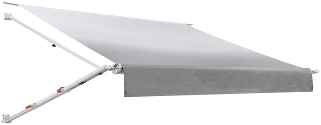 Main image of VEVOR Manual RV Awning Complete Kit, 10.12FT Retractable RV Awning with Aluminum Alloy Frame & Waterproof PVC Fabric, Outdoor Camping Trailer Awnings Fit Most RVs (10FT Type, Gradient Gray)