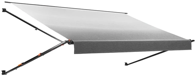 Main image of VEVOR Manual RV Awning Complete Kit, 14.12FT Retractable RV Awning with Aluminum Alloy Frame & Waterproof PVC Fabric, Outdoor Camping Trailer Awnings Fit Most RVs (14FT Type, Gradient Black)