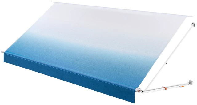 Main image of VEVOR Manual RV Awning Complete Kit, 17.12FT Retractable RV Awning with Aluminum Alloy Frame & Waterproof PVC Fabric, Outdoor Camping Trailer Awnings Fit Most RVs (17FT Type, Gradient Blue)