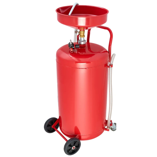 Alt view image 9 of 9 - VEVOR Waste Oil Drain Tank 25 Gallon Air Operated Portable Oil Drainer