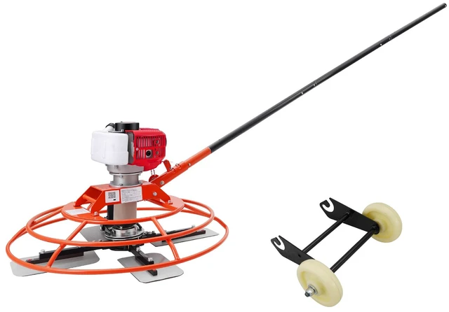 Main image of VEVOR Power Trowel, 28.3 inch Trowel Diameter Concrete Finishing Machine, 4 Blades, Adjustable 0-12° Pitch, Gas-Powered Walk-Behind Cement Surface Finisher for Smooth Floors, Bridge Construction