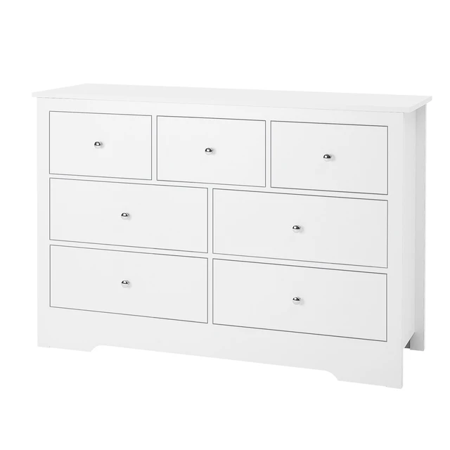 Alt view image 8 of 8 - VEVOR 7 Drawer Dresser, Wooden Chest of Drawers with Sliding with Anti-tip Device, Modern Minimalist Dresser Chest, Closet Storage Organizer for Living Room, Hallway, Bedroom, Entryway, Light Wood