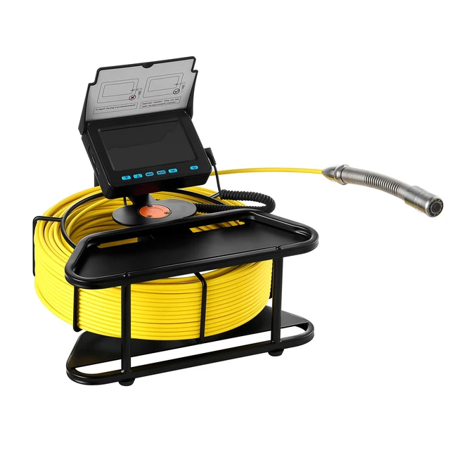 Alt view image 9 of 9 - VEVOR Sewer Camera 98 ft Self-Leveling Drain Inspection Camera 4.3" HD Screen