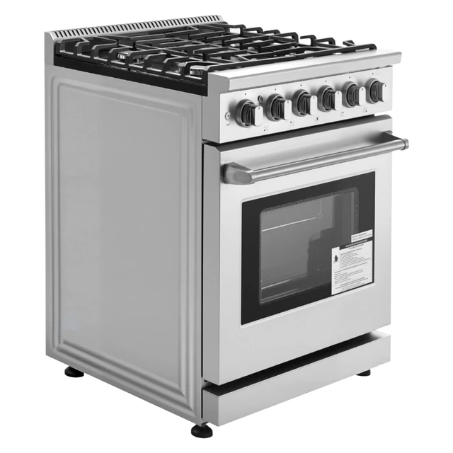 Alt view image 8 of 8 - Gas Range Oven, 30 Inches Width, Freestanding Stainless Steel Stove and Oven with 5 Sealed Cooktop Burners, Easy Reach Racks, Storage Drawer, 4.8 Cu. Ft. Capacity, for Apartment, Home, Kitchen