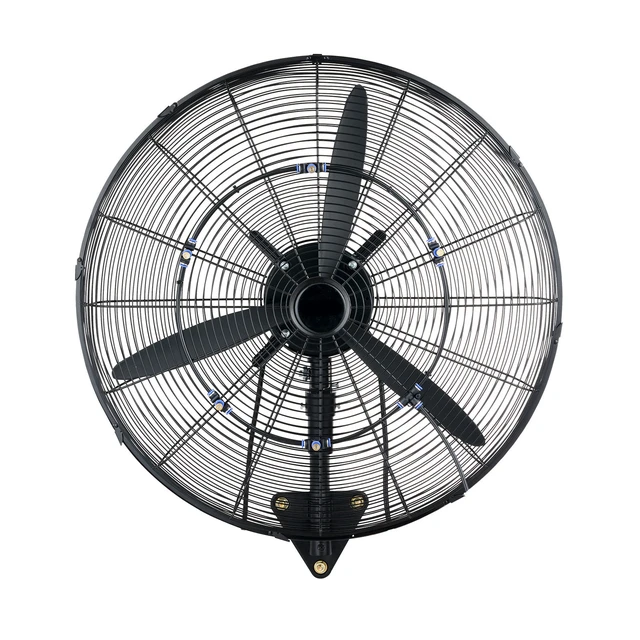 Alt view image 8 of 8 - VEVOR Wall Mount Fan, 24 in Wall Mounted Hanging Fan with Oscillating & Mist, IP44-rated, 3-Speed, Powerful Air Reach, Mechanical Control, Long Airflow for Industry, Commercial, Garage, Workshop