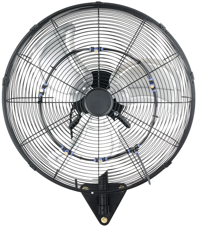 Alt view image 8 of 8 - VEVOR Wall Mount Fan, 20 in Wall Mounted Hanging Fan with Oscillating & Mist, Remote, IP44-rated, 3-Speed, 18h Timer, Temperature Control, Powerful for Industry, Commercial, Garage, Workshop, Gym