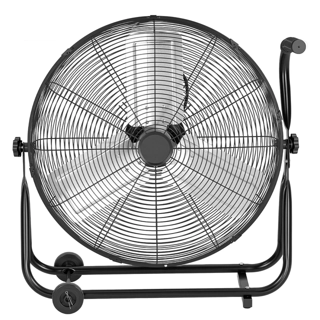Alt view image 8 of 8 - VEVOR Industrial Shop Fan, 24 Inch Floor Drum Fan, High Velocity 7500 CFM, Heavy Duty Aluminum Blades, 3 Speeds, 360 Degree Tilt, Ideal for Commercial, Garage, Warehouse, Basement, Workshop, Black