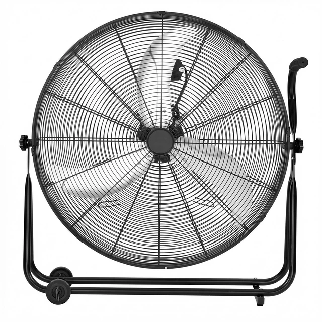 Main image of VEVOR Industrial Shop Fan, 30 Inch Floor Drum Fan, High Velocity 12000 CFM, Heavy Duty Aluminum Blades, 3 Speeds, 360 Degree Tilt, Ideal for Commercial, Garage, Warehouse, Basement, Workshop, Black