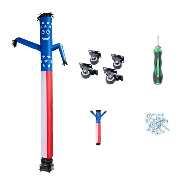 Alt view image 9 of 9 - Inflatable Tube Man with Blower, 10 ft Tall, Wacky Waving Wind Flying Inflatable Dancing Tube Guy with 3/4 HP IPX3 Waterproof Blower Fan, for Outdoor Advertising Business Store Party Decoration