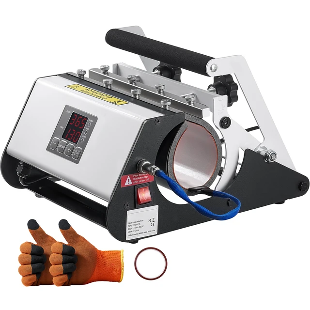Alt view image 2 of 2 - VEVOR Tumbler Heat Press Machine, 11-30 oz Mug Press, Fast and Even Heating, with Tape and Gloves, Easy Temp and Time Setting, Heat Transfer for Sublimation Tumblers, Cups, Mugs, Black and White