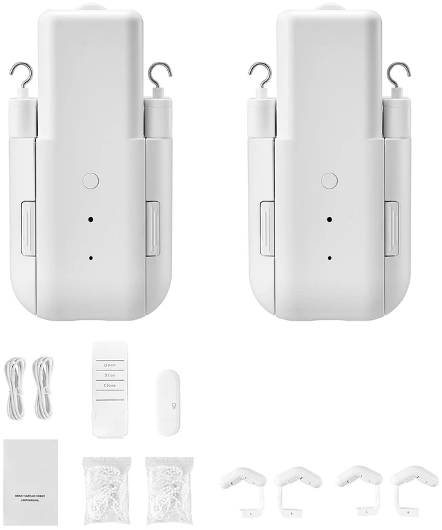 Alt view image 2 of 2 - VEVOR Automatic Curtain Opener Smart Curtain Opener for Roman Rods U/I Rails