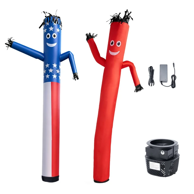 Alt view image 9 of 9 - Inflatable Tube Man with Blower, 8 ft Tall, Wacky Waving Wind Flying Inflatable Dancing Tube Guy with 1/15 HP IPX3 Waterproof Blower Fan, for Outdoor Advertising Business Store Party Decoration