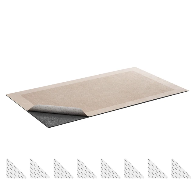 Alt view image 8 of 8 - VEVOR Rug Pad 3 x 5 ft, Non-slip Carpet Area Pad, Rug Mat Padding with Dual Surface Felt Cushion & Rubber Gripper, Hardwood Floor Protection for All Floors, Finishes, Keeps Carpets in Place