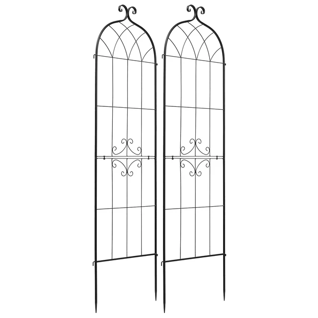 Alt view image 8 of 8 - VEVOR Garden Trellis, 71 x 20 inch Rose Trellis, 2 Packs Garden Flower Rose Trellises with Powder-Coated Finish & Convenient Locking Design, Plant Support Trellises for Flowers, Vegetables, Roses