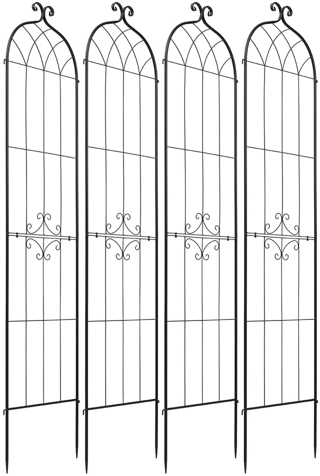 Main image of VEVOR Garden Trellis, 87 x 20 inch Rose Trellis, 4 Packs Garden Flower Rose Trellises with Powder-Coated Finish & Convenient Locking Design, Plant Support Trellises for Flowers, Vegetables, Roses