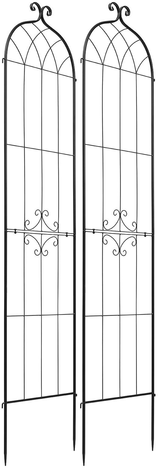 Main image of VEVOR Garden Trellis, 87 x 20 inch Rose Trellis, 2 Packs Garden Flower Rose Trellises with Powder-Coated Finish & Convenient Locking Design, Plant Support Trellises for Flowers, Vegetables, Roses