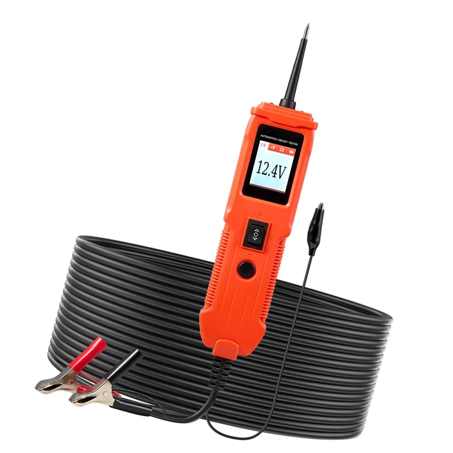 Alt view image 9 of 9 - VEVOR Automotive Circuit Tester, 8 - 35 DCV Power Circuit Probe Tester with TFT Color Display and Lighting, Automotive Power Tester Probe with 13 ft / 4 m Cable, ABS Shell Electrical Detector Finder