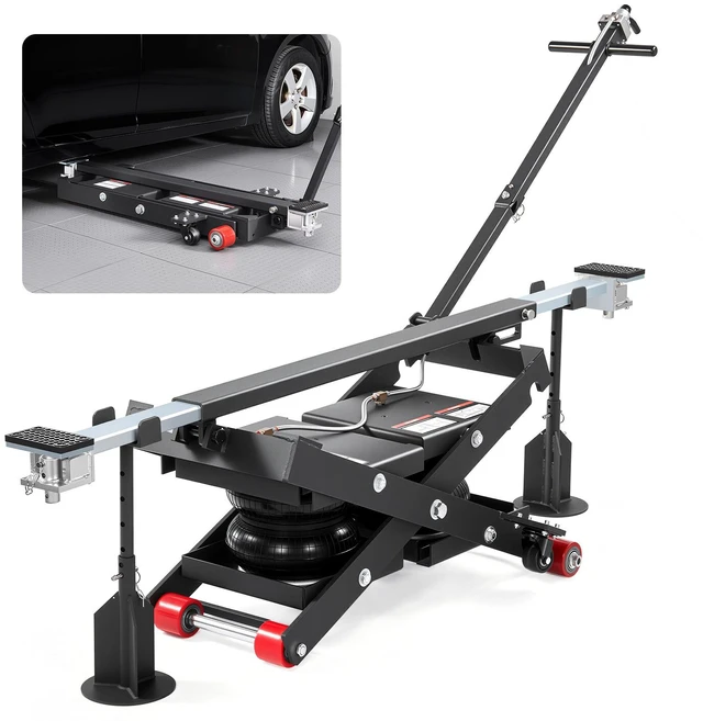 Main image of VEVOR Air Portable Car Lift, 6613 lbs/3 Ton Capacity, 21.7 inch Max Height, Adjustable Portable Air Car Lift with Airbag, Support Stands, Wheel Chocks, Rubber Pads, Heavy-Duty for Sedan SUV Pickup