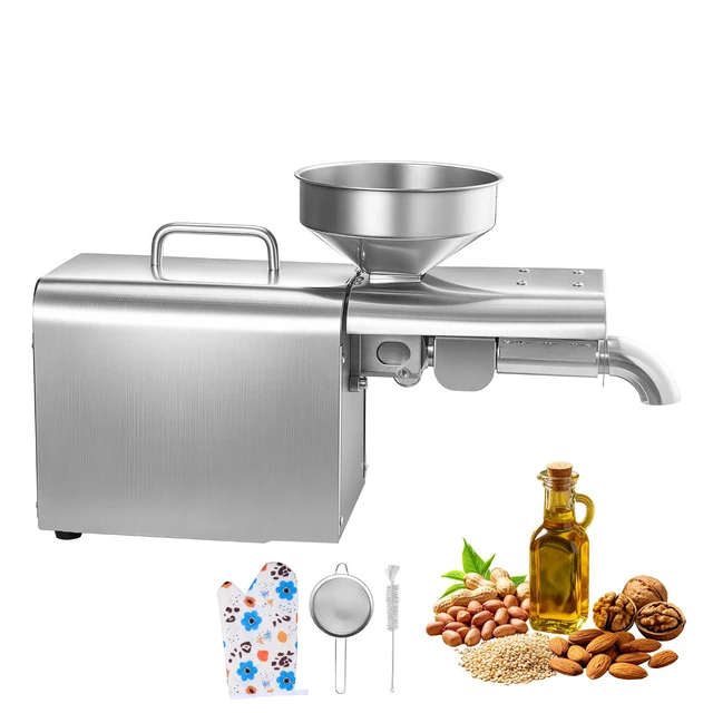 Alt view image 8 of 8 - VEVOR Oil Press Machine, 8.27 LBS/H Capacity, 750W Oil Extractor Machine, Automatic Electric Oil Maker for Home Commercial Use, 122572 Hot Pressing for Peanuts Sesames Soybeans Almonds