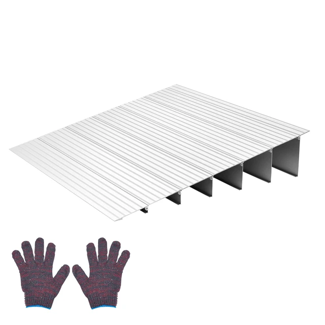 Alt view image 2 of 2 - Vevor Door Threshold Ramp, 6 inch Rise, Aluminum Alloy Threshold Ramp Rated 800 lbs Load Capacity, Handicap Ramps for Home Steps for Wheelchair, Scooters, Power Chairs, Walkers, Bicycle, Tricycle