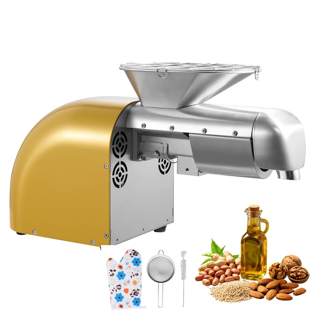 Alt view image 8 of 8 - VEVOR Oil Press Machine, 11 LBS/H Capacity, 1250W Oil Extractor Machine, Automatic Electric Oil Maker for Home Commercial Use, 122572 Hot & Cold Pressing for Peanuts Sesames Soybeans Almonds