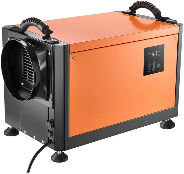 Alt view image 15 of 15 - 125 Pints Commercial Dehumidifier with Drain Hose, Portable Crawl Space Dehumidifiers for Basement Storage Room Industrial Grade, Auto Defrost/Drainage, Heavy-duty Galvanized Steel, LED Indicate