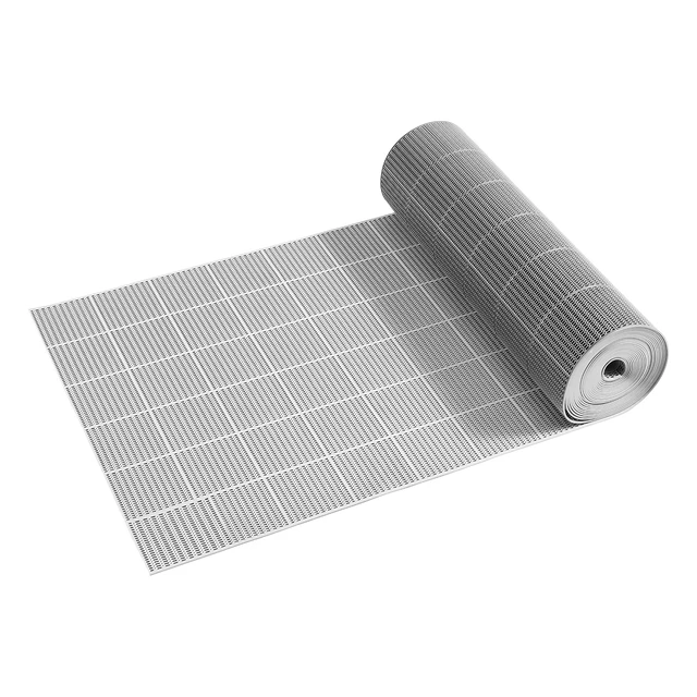 Alt view image 8 of 8 - VEVOR Drainage Mat, 3 x 50 ft, PVC Non Slip Commercial Floor Mat, Wet Area Water Drain Splash Matting Hollow Doormat Roll, for Outdoor Indoor Restaurant Swimming Pool Patio Bathroom Washroom, Gray