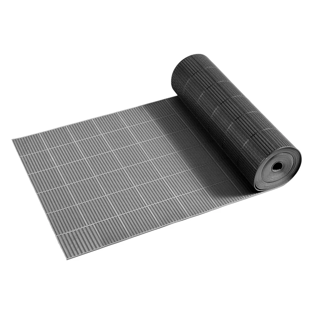 Alt view image 8 of 8 - VEVOR Drainage Mat, 3 x 50 ft, PVC Non Slip Commercial Floor Mat, Wet Area Water Drain Splash Matting Hollow Doormat Roll, for Outdoor Indoor Restaurant Swimming Pool Patio Bathroom Washroom, Black