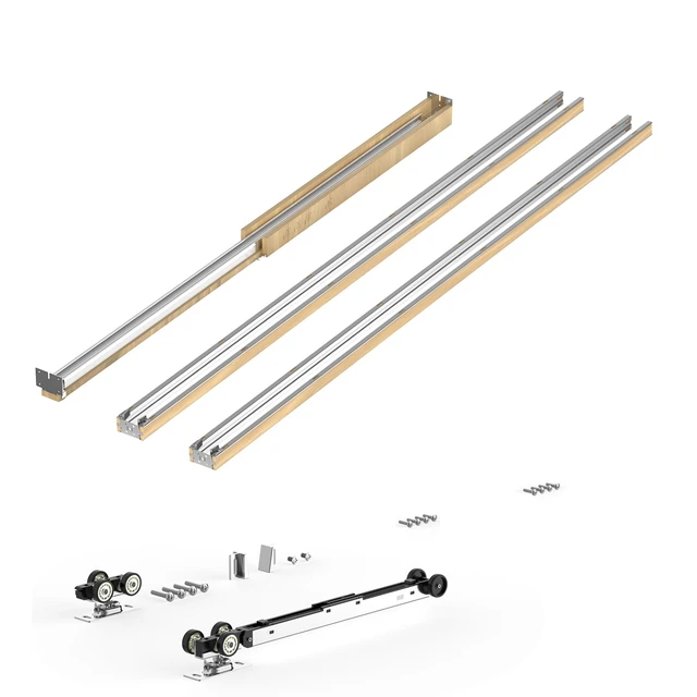 Alt view image 9 of 9 - VEVOR Pocket Door Frame Kit Pocket Door Kit for 24-36 in Wide 80 in High Soft Close