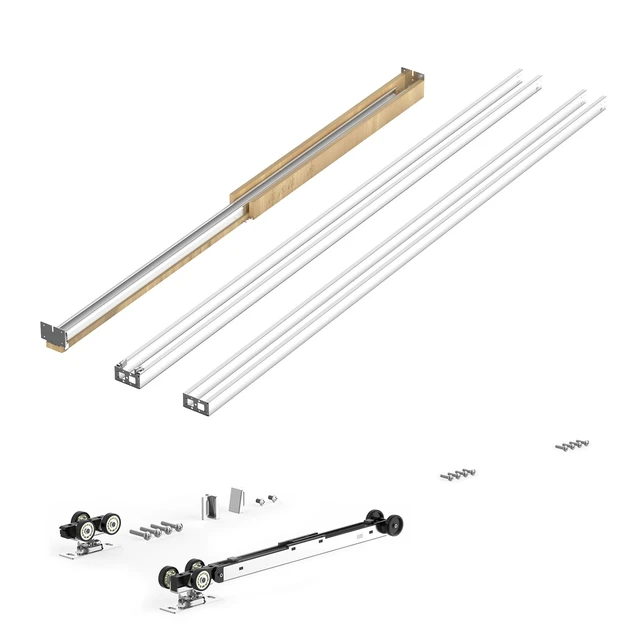 Alt view image 9 of 9 - VEVOR Pocket Door Frame Kit Pocket Door Kit for 24-32 in Wide 80 in High Door Steel