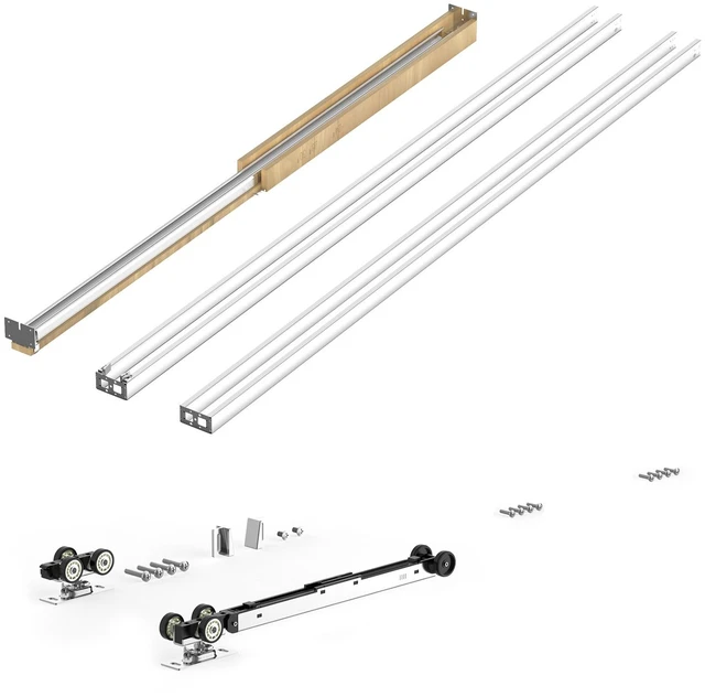Alt view image 9 of 9 - VEVOR Pocket Door Frame Kit Pocket Door Kit for 24-30 in Wide 80 in High Door Steel
