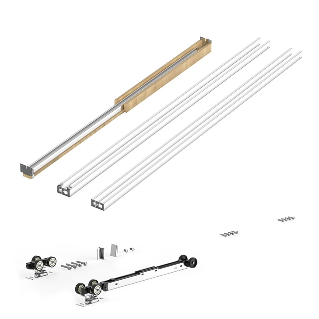 Alt view image 9 of 9 - VEVOR Pocket Door Frame Kit Pocket Door Kit for 24-36 in Wide 84 in High Door Steel