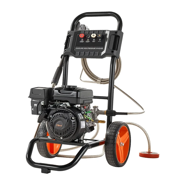 Alt view image 8 of 8 - VEVOR Gas Pressure Washer 2900 PSI and 1.85 Max GPM, Upgrade Aluminum Pump with Spray Gun and Wand, 4 Nozzle Set, Gas Powered Pressure Washer for Cars, Fences, Driveways, Homes, Patios, Furniture