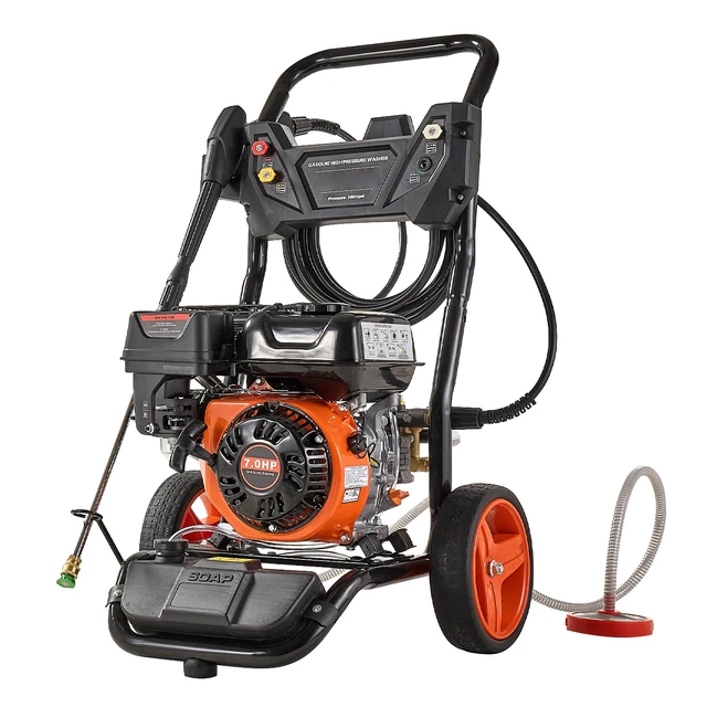 Alt view image 8 of 8 - VEVOR Gas Pressure Washer 3600 PSI and 2.6 Max GPM, Full Copper Pump, Spray Gun and Wand, 5 Nozzle Set, 26 ft Hose Gas Powered Pressure Washer for Cars, Fences, Driveways, Homes, Patios, Furniture