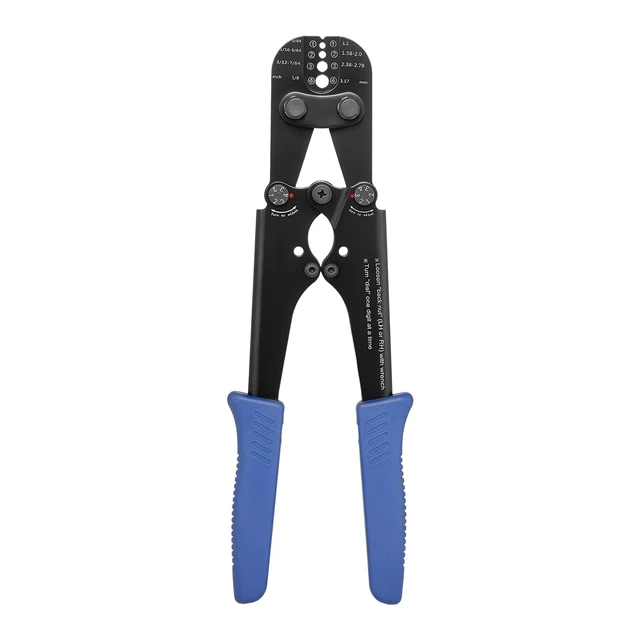 Alt view image 8 of 8 - VEVOR Crimping Tool, 3/64" - 1/8" Steel Wire Rope Crimper, with Clear Metric and Imperial Markings, Adjustable Force, Crimp Pliers for Aluminum Oval and Dual Sleeves, and Annealed Copper Sleeves