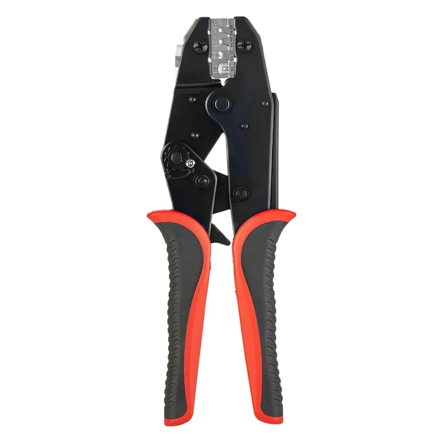 Alt view image 8 of 8 - VEVOR Crimping Tool, 24-10 AWG Ratcheting Wire Crimper Tool, Labor-Saving Electrical Terminal Crimp Pliers with Clear Metric & AWG Markings, Quick Release, Adjustable Pressure for Multiple Terminals