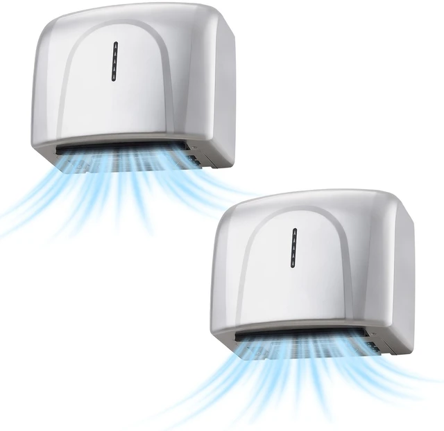 Main image of VEVOR Hand Dryer, 2 Pack 1300W Bathroom Air Hand Dryer, Automatic High Speed with HEPA Filter, Fast Drying, ABS Construction, AC110-120V Commercial Wall Mounted for Home Bathroom, Guest Room,Homestay