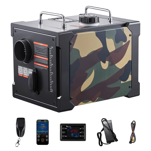 Alt view image 9 of 9 - VEVOR Diesel Heater Portable Diesel Air Heater 8KW DC 12V/24V Bluetooth 1.9 Gal