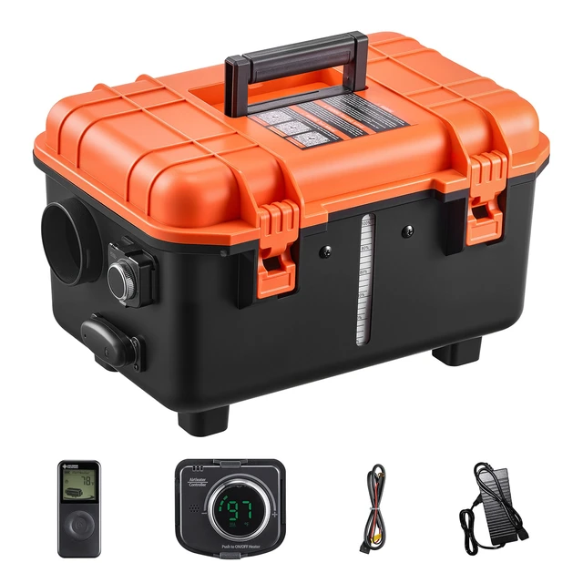 Alt view image 9 of 9 - VEVOR Diesel Heater Portable Diesel Air Heater 8KW DC 12V/24V All in One 1.1 Gal