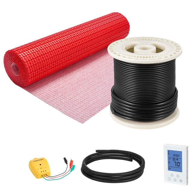 Alt view image 9 of 9 - VEVOR 80 sqft Floor Heating Mat 120V Radiant System with Decoupling Membrane