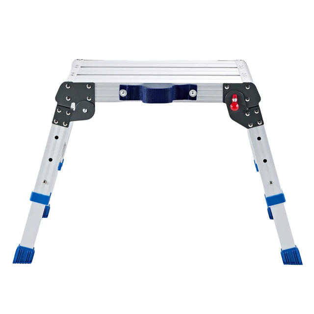 Alt view image 8 of 8 - VEVOR Folding Work Platform, Adjustable Height 12-16 in, 500 lbs Capacity Aluminum Step Stool, Heavy Duty Non-Slip Platform Ladder, Portable Work Bench for Painting, Cleaning, Home & Professional Use