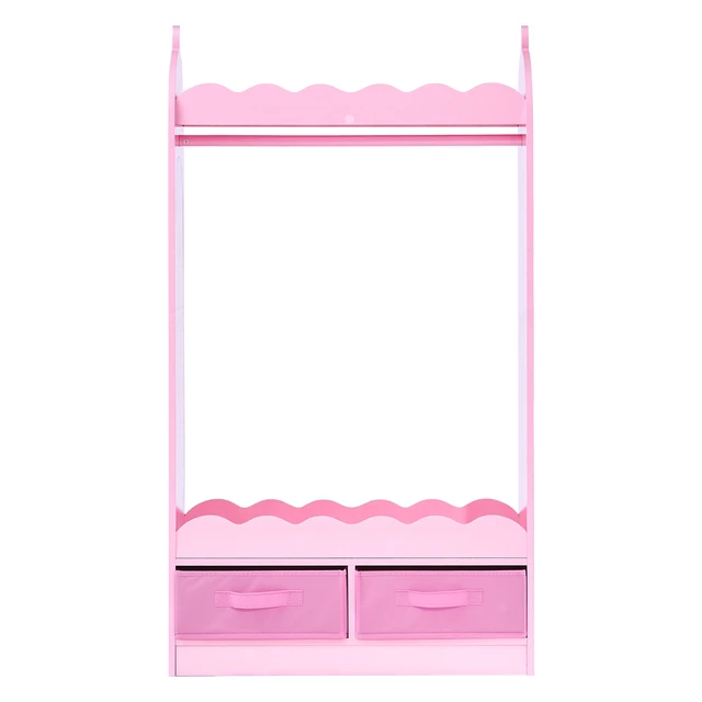 Alt view image 8 of 8 - VEVOR Kids Dress Up Storage, with Mirror, Toddler Costume Wardrobe with Drawer, Dress Up Wardrobe Closet for Little Girls, Pretend Storage Dresser, Costume Organizer, for Bedroom, Kids Room, Pink