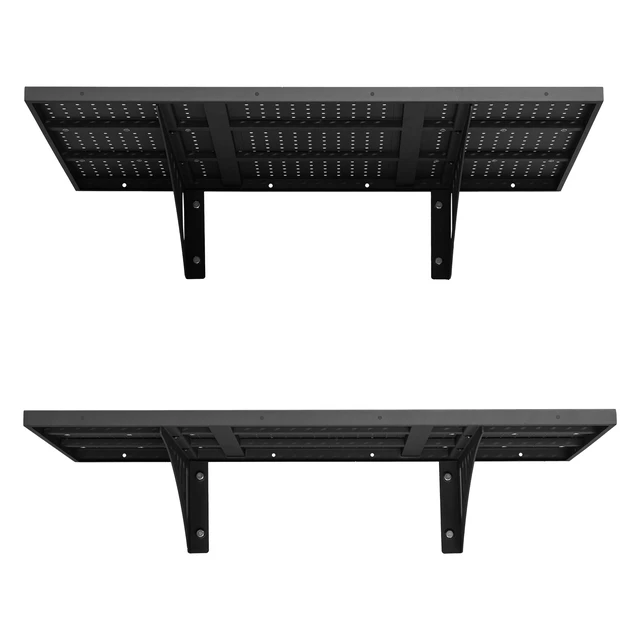 Alt view image 7 of 7 - VEVOR 2-Tier Heavy Duty Wall Garage Shelving, 2 x 3 ft Steel Wall Mounted Shelving Unit, 12 x 72 Inch Per Shelf Floating Storage Metal Rack for Garage with 560 lbs Total Weight Capacity, Black